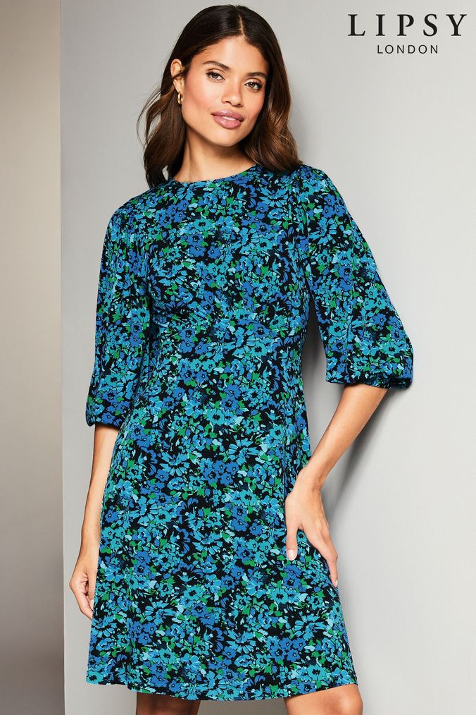 Blue floral store lipsy dress