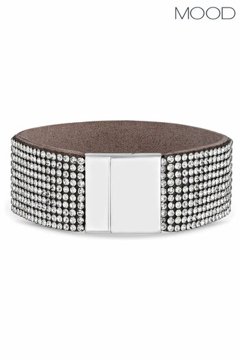 Mood Silver Crystal Diamante Magnetic Bracelet (K66041) | £17