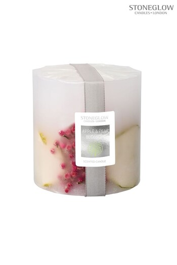 Stoneglow Natures Gift Apple and Pear Blossom Pillar Candle (K66152) | £25