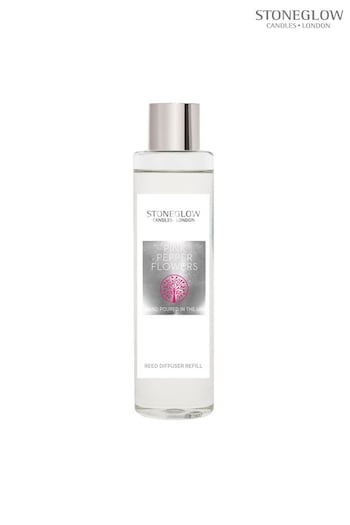 Stoneglow Clear Natures Gift Pink Pepper Flowers Reed Diffuser Refill 200ml (K66162) | £22