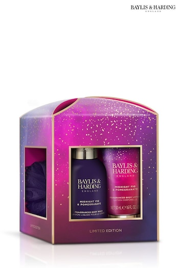 Baylis & Harding Midnight Fig and Pomegranate Luxury Essentials Treat Box Gift Set (K66261) | £9