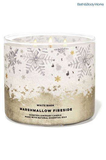 Bath & Body Works Marshmallow Fireside 3Wick Candle 14.5 oz 411 g (K66354) | £23.50