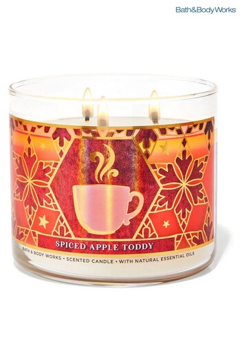 Bath & Body Works Spicd Apple Toddy Christmas 3 Wick Candle 14.5 oz / 411 g (K66365) | £29.50