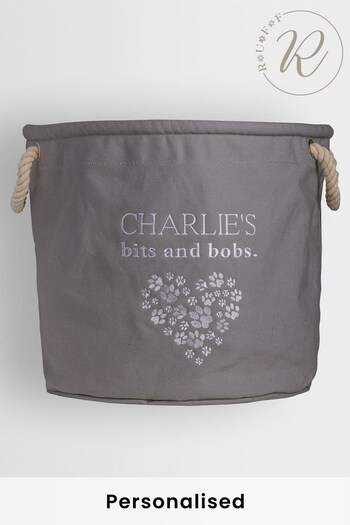 Personalised Doggy Heart Toy Storage Tub by Ruff (K66406) | £35