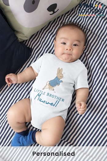 Personalised Little Brother Baby Grow by Star Editions (K66602) | £17.99