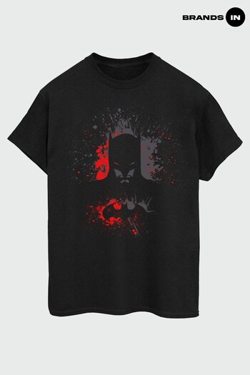 Brands In Black Batman Splash Men Black T-Shirt (K66823) | £23
