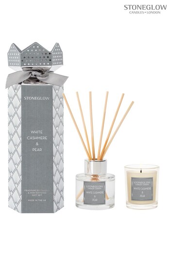 Stoneglow Clear White Cashmere and Pear Cracker Gift Set (K66870) | £25