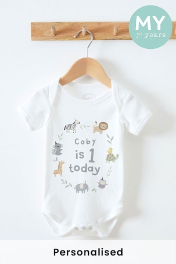 Personalised Welcome to the World Birthday White Bodysuit by My 1st Years (K67044) | £15