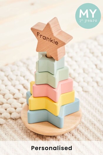 Personalised Wooden Star Rocking Stacker Toy by My 1st Years (K67047) | £26