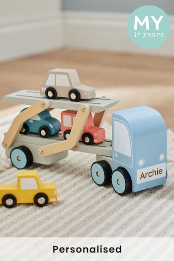 Personalised Transporter Lorry Wooden Toy by My 1st Years (K67053) | £34