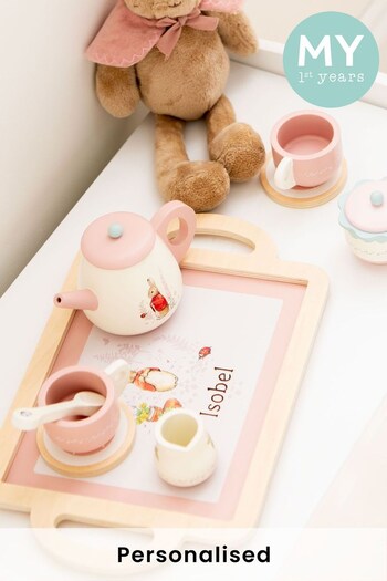 Personalised Flopsy Bunny Wooden Tea Set by My 1st Years (K67054) | £37