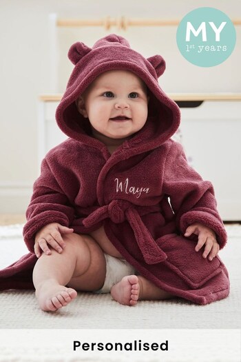 Personalised Berry Fleece Robe by My 1st Years (K67056) | £28