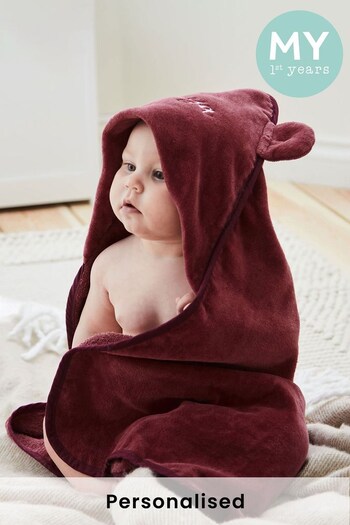 Personalised Berry Hooded Towel by My 1st Years (K67058) | £26