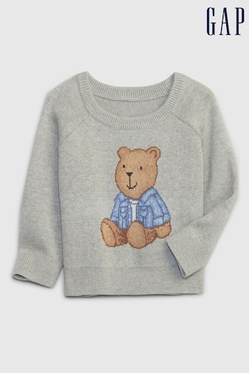 Gap Grey Brannan Bear Knit Jumper (K67185) | £30