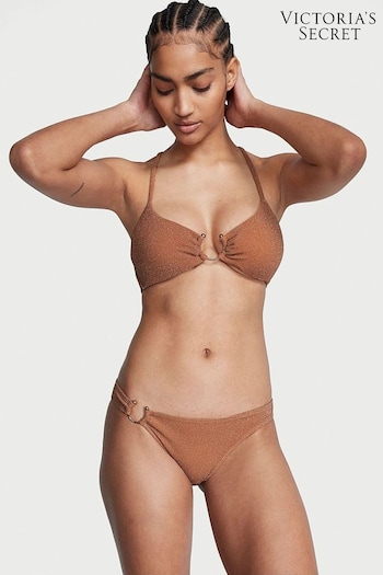 Victoria's Secret Toasted Sugar Brown Cheeky Shimmer Swim Bikini Bottom (K67305) | £25