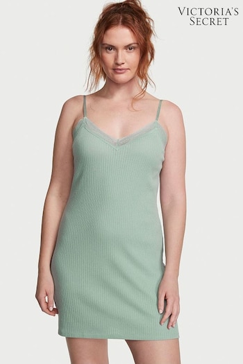 Victoria's Secret Seasalt Green Lace Slip Dress (K67311) | £35