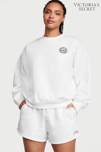 Victoria's Secret White Fleece Fleece Crew Sweatshirt (K67339) | £39