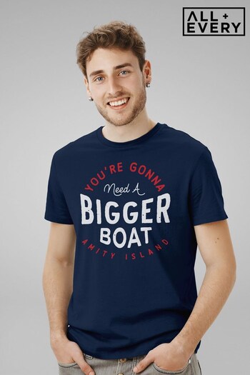 All + Every Navy Jaws You Are Gonna Need A Bigger Boat Amity Island Men's T-Shirt (K67391) | £23