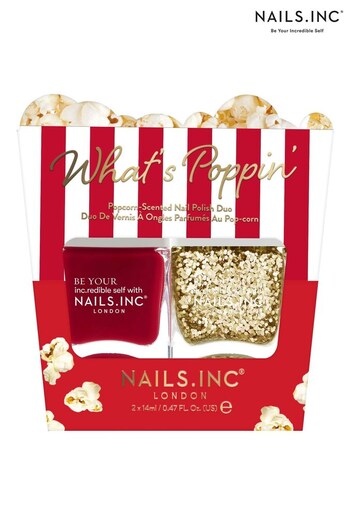 NAILS INC Nails.INC Whats Poppin Popcorn Scented Nail Polish Duo (Worth £18) (K67435) | £15