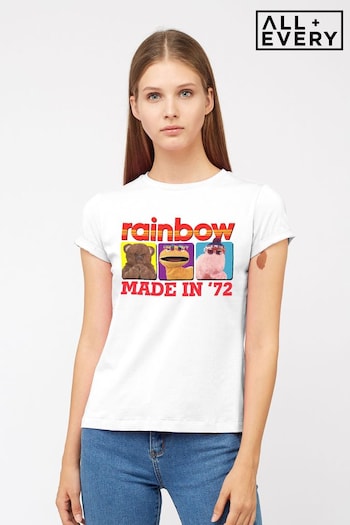 All + Every White Rainbow Made In 1972 Women's T-Shirt by All+Every (K67526) | £23