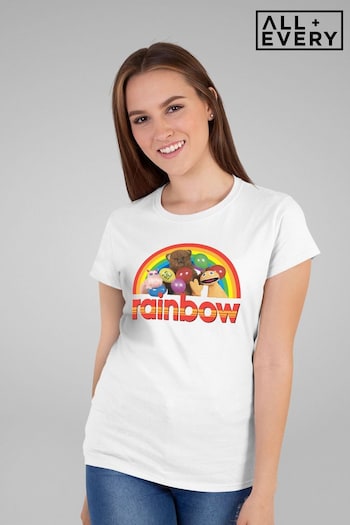 All + Every White Rainbow 1972 50th Anniversary Balloons Women's T-Shirt (K67534) | £23