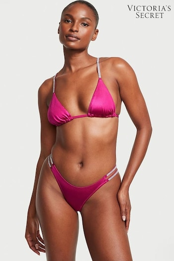 Victoria's Secret Berry Blush Pink Triangle Shine Strap Swim Bikini Top (K67645) | £49