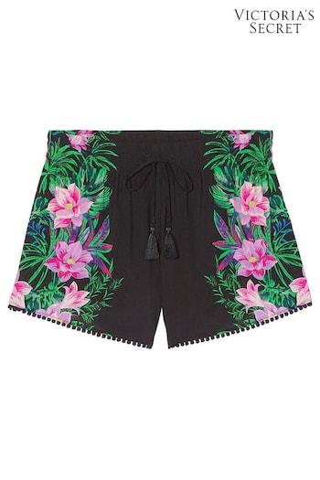 Victoria's Secret Black Palm Shorts Cover UP (K67646) | £29