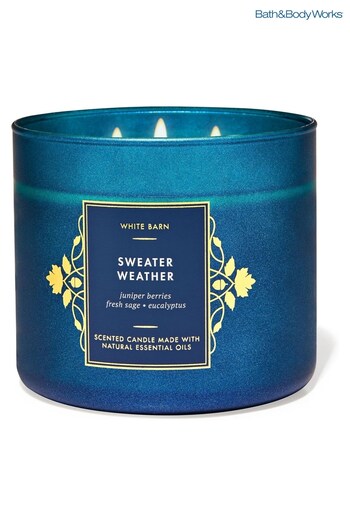 Bath & Body Works Sweater Weather 3 Wick Candle 14.5 oz / 411 g (K67683) | £23.50