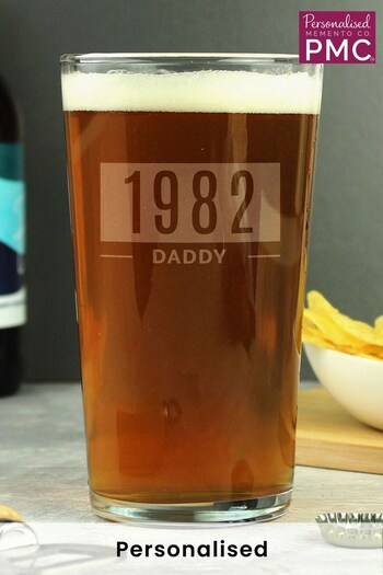 Personalised Year Pint Glass by PMC (K67782) | £10