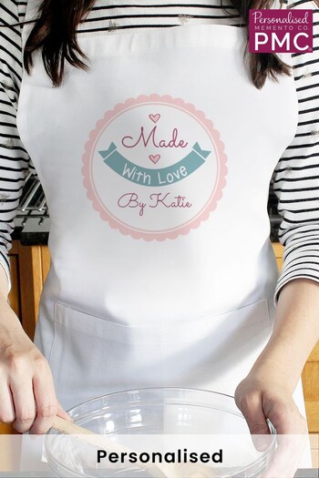 Personalised Made With Love Apron by PMC (K67789) | £20