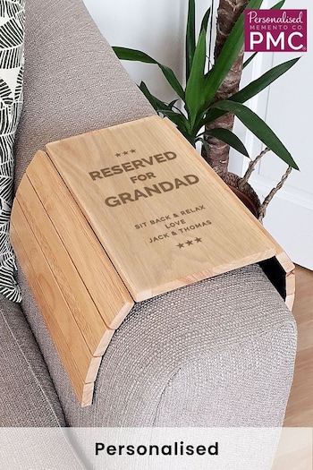 Personalised "Reserved For" Wooden Sofa Tray by PMC (K67792) | £24