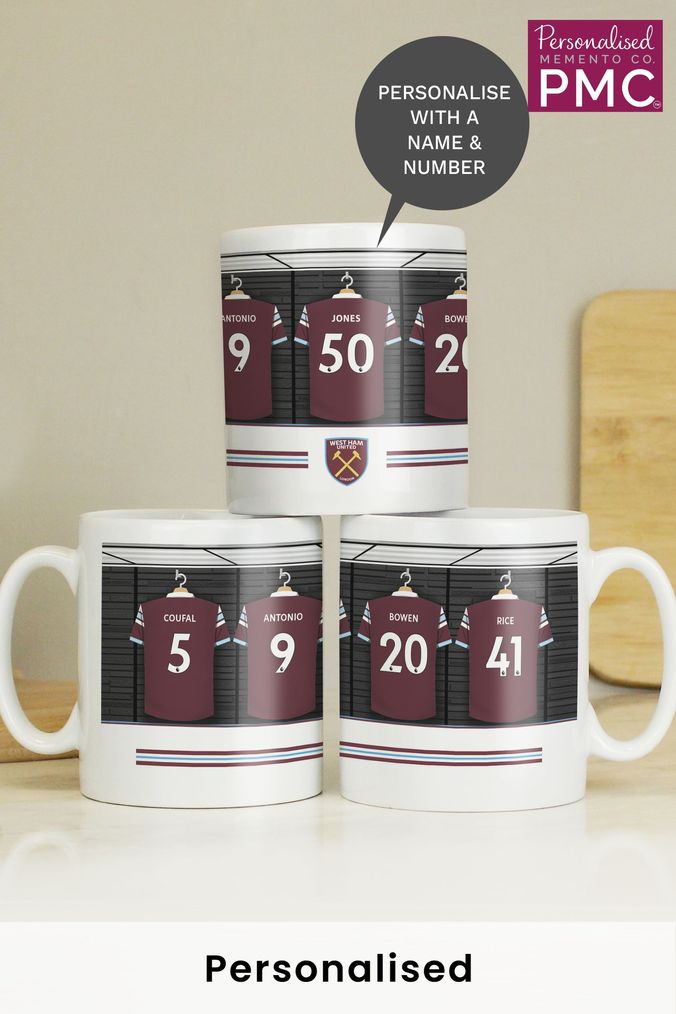 Personalised West Ham United Football Club Mug by PMC (K67844) | £13