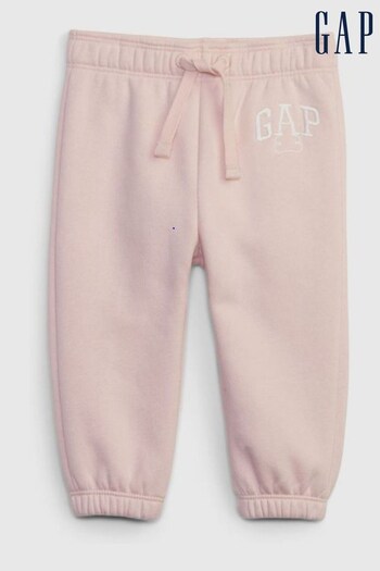 Gap Pink Arch Bear Logo Baby Joggers (Newborn - 24mths) (K67850) | £12