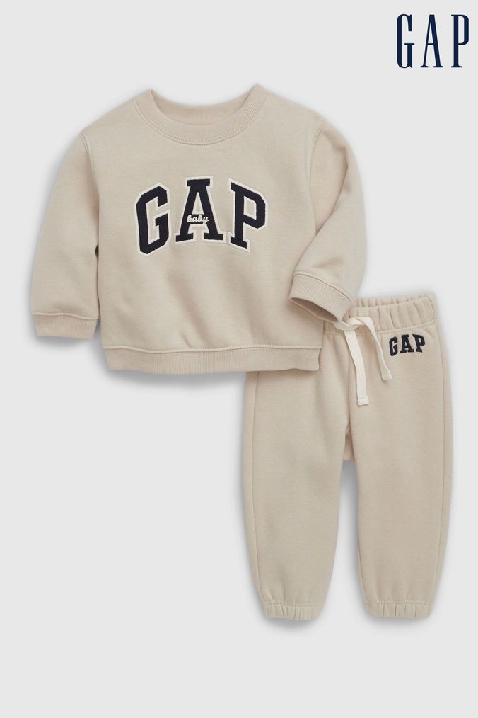 Gap Cream Brannan Bear Logo Sweat Set (K67998) | £30
