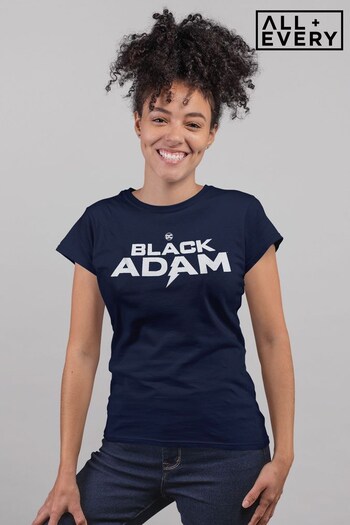 All + Every Navy Black Adam Classic Logo Women's T-Shirt (K68009) | £23