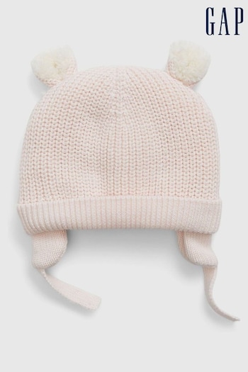 Gap Pink Sherpa-Lined Bear Beanie (K68023) | £15