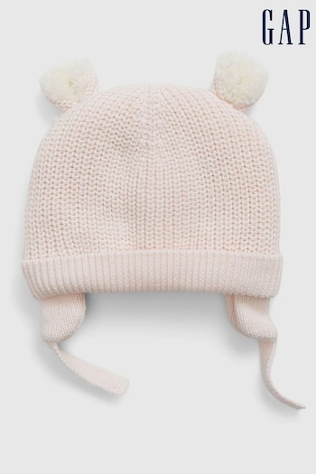 Gap Pink Sherpa Fleece Lined janoski Beanie Hat (K68023) | £15