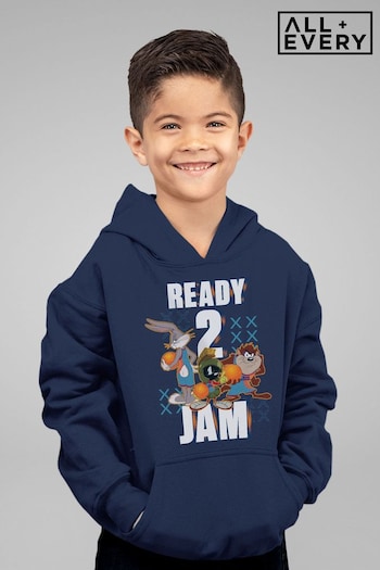 All + Every Navy Space Jam A New Legacy Ready 2 Jam Kids Hooded Sweatshirt (K68108) | £29