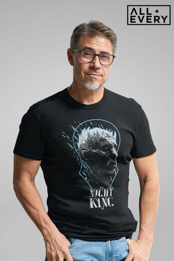 All + Every Black Game Of Thrones The Night King White Walker Sigil Men's T-Shirt (K68127) | £23