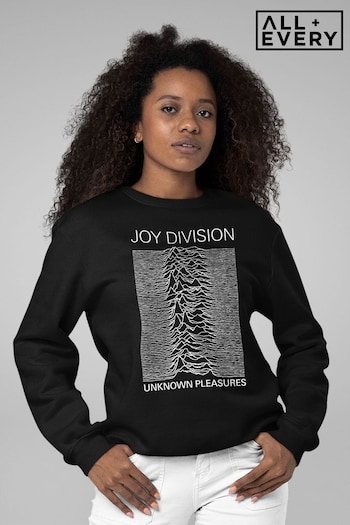 All + Every Black Joy Division Unknown Pleasures Album Art Women's Music Sweatshirt (K68135) | £38