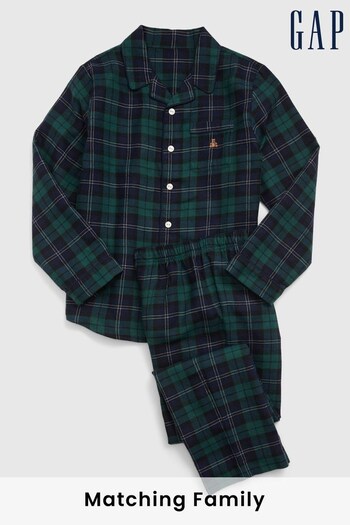 Gap Green Check Family Christmas Kids Pyjamas (K68165) | £35