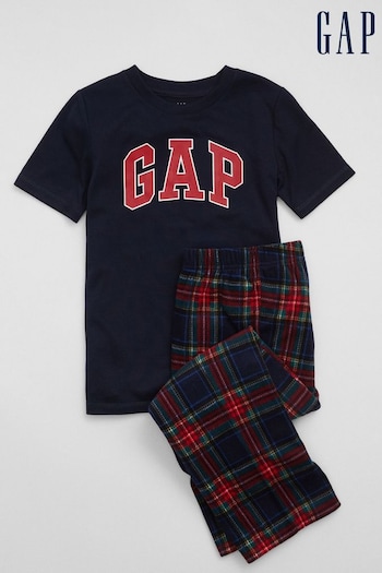 Gap Navy and Red Logo Pyjama Set (6-13yrs) (K68166) | £25