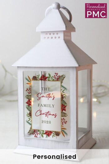 Personalised Christmas Floral Lantern by PMC (K68198) | £17