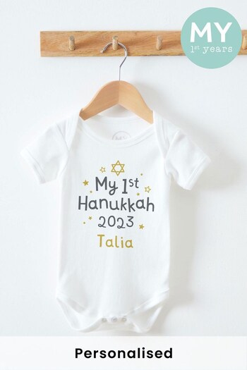 Personalised Happy Hanukkah T-Shirt by My 1st Years (K68229) | £15