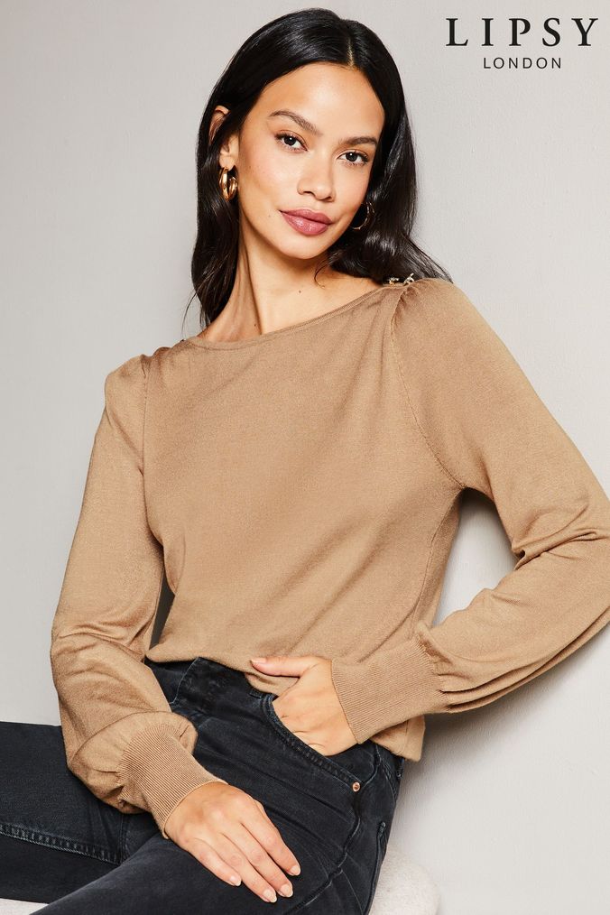 Buy Women s Jumpers Brown Lipsy Knitwear Online Next UK