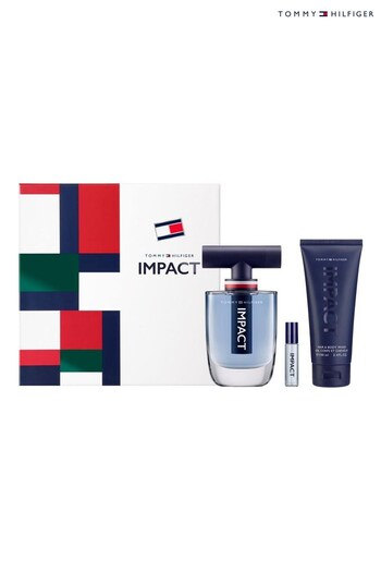 Tommy Hilfiger Impact 100ml Eau De Toilette, Hair and Body Wash 100ml and 4ml Eau de Toilette Gift Set (K68374) | £58