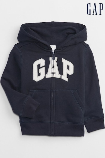 Gap Blue Logo Zip Up Baby Hoodie (Newborn - 7yrs) (K68472) | £20
