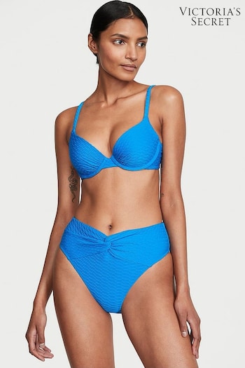 Victoria's Secret Shocking Blue Fishnet High Leg Swim Bikini Bottom (K68513) | £25