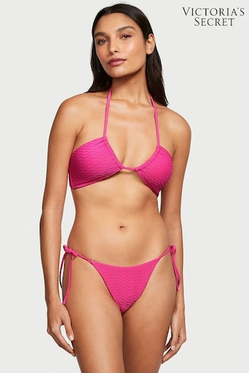 Victoria's Secret Forever Pink Fishnet Tie Side High Leg Swim Bikini Bottom (K68528) | £25