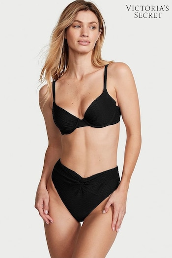 Victoria's Secret Black Fishnet Padded Swim Bikini Top (K68542) | £35